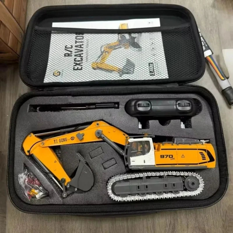 Alloy & Plastic Remote Control Excavator Engineering Toy