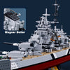 A detailed model kit of a Wagner Boiler section built from gray building blocks.