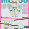 A set of 3D building blocks forming a bear figure, shown in various assembled and disassembled states.