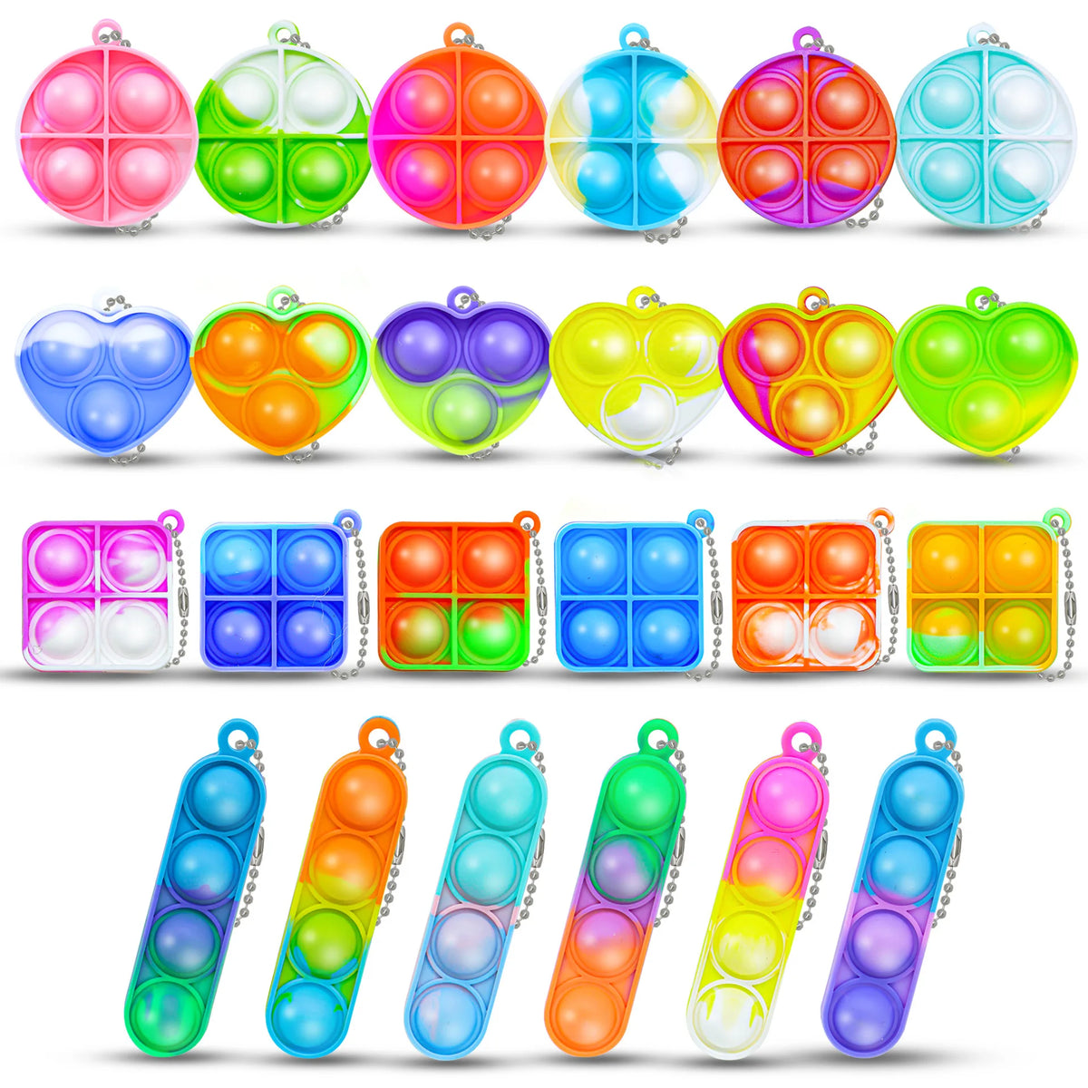 Mini Pop Keychain Fidget Sensory Toys