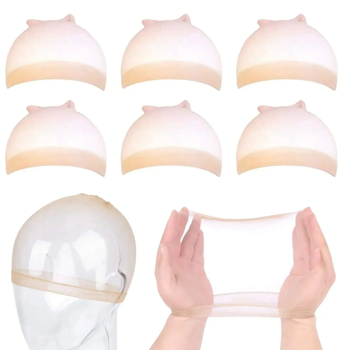 Wig Cap Set with Hair Net and Compression Cap