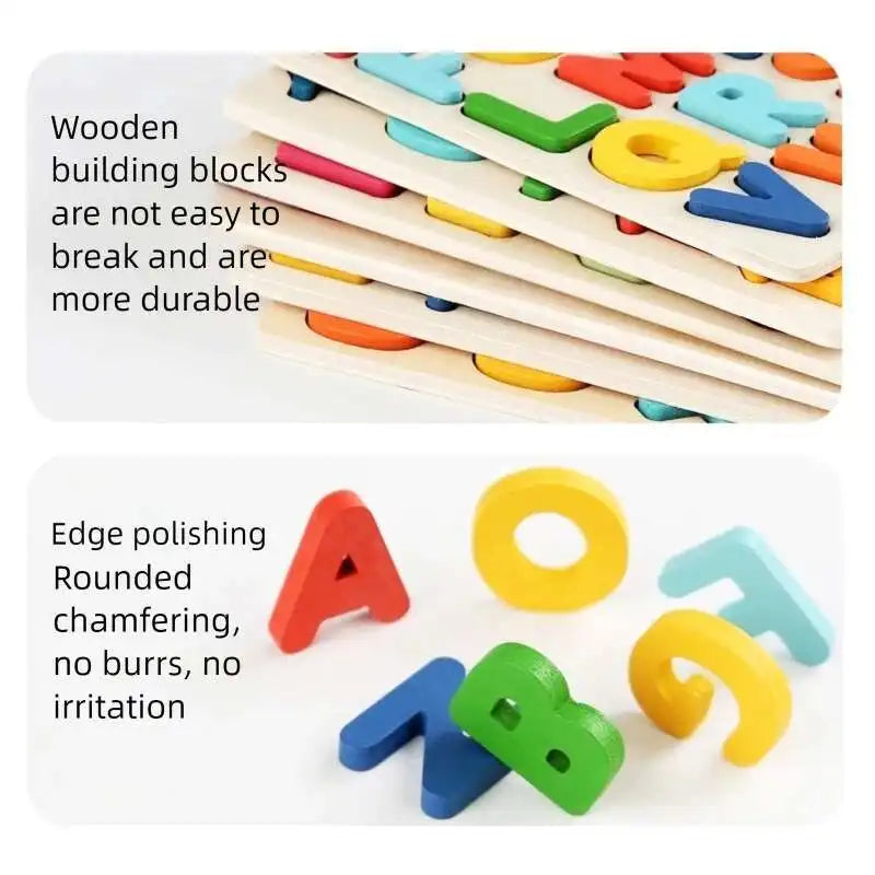 Wooden Montessori Number Puzzle & Sorting Toy