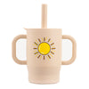 Silicone Baby Sippy Cup with Straw and Handles
