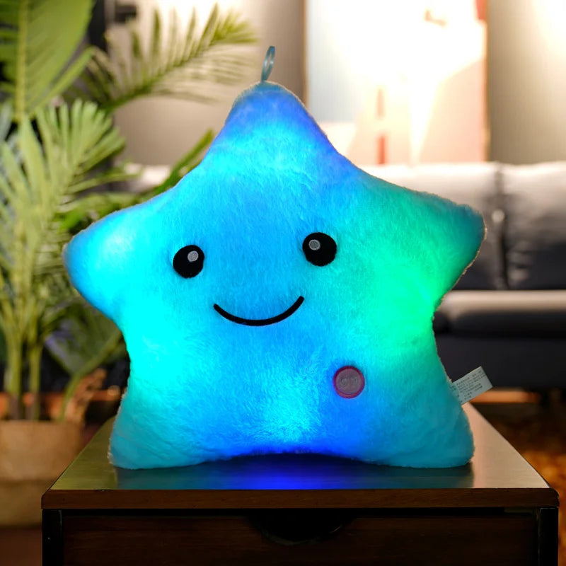 Glowing Star Pillow with Soft LED Light