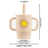 Silicone Baby Sippy Cup with Straw and Handles