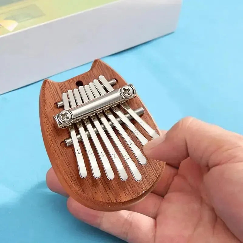 Wooden Kalimba Thumb Piano with Metal Chain