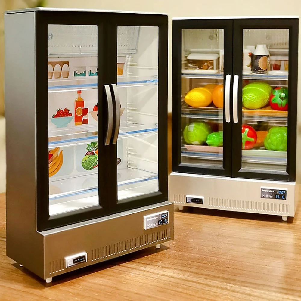 Miniature Play Refrigerator with Light & Sound for Kids