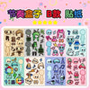 A colorful sticker puzzle set featuring various cute characters and elements for kids.