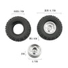 RC Car Metal Wheel Rims with Soft Rubber Tires (Set of 4)