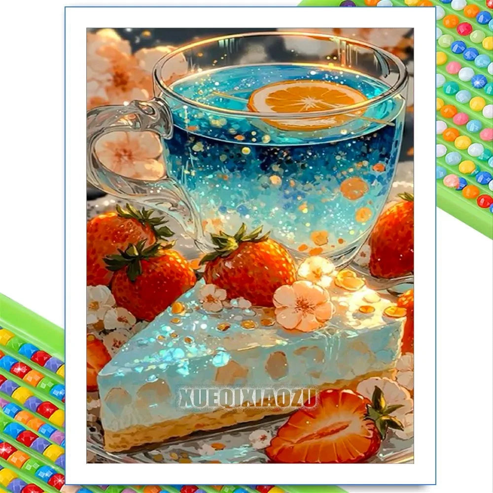 Delicious Cake Diamond Painting Kit – DIY Mosaic Art for Home Decor