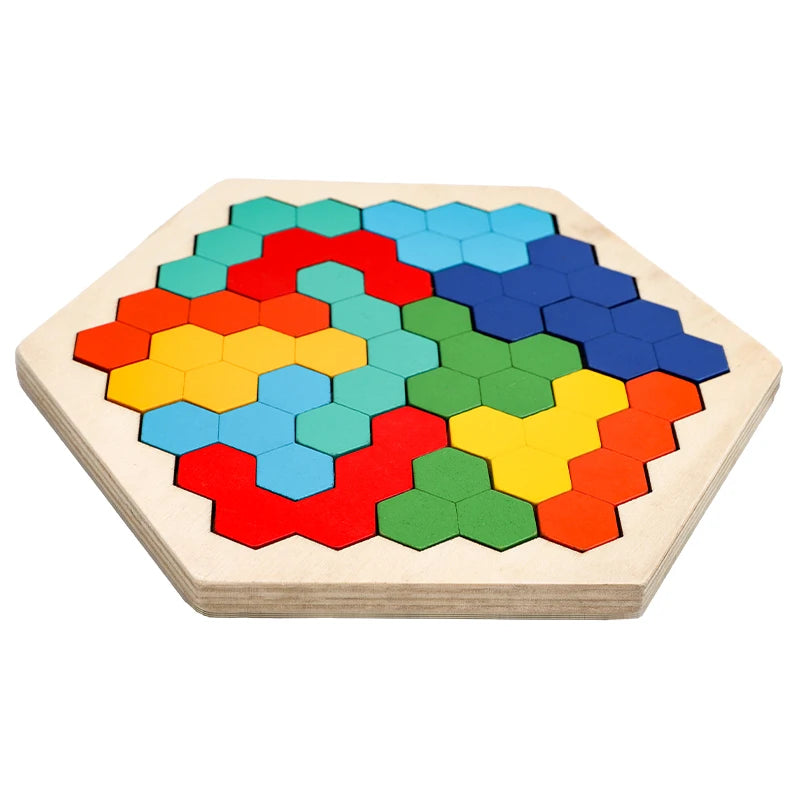 Colorful Wooden Tangram Puzzle Blocks Set for Kids
