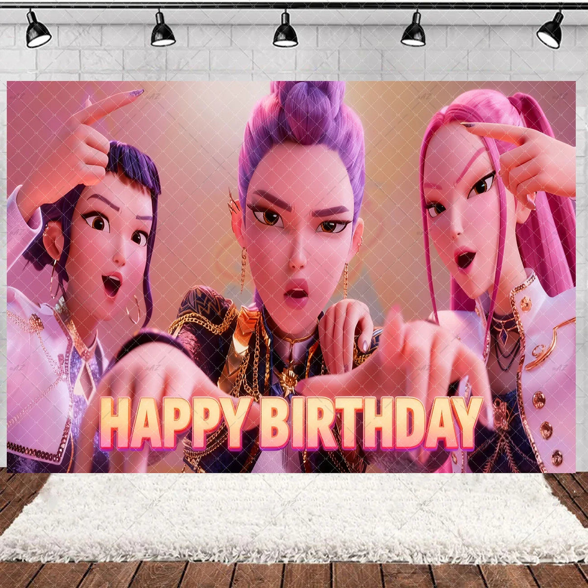 K-Pop Theme Party Backdrop for Birthday Celebrations