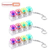 Transparent 3PCS LED keyboard keycap fidget keychain for stress relief