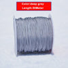 A spool of deep grey nylon knotting cord for jewelry making, measuring 50 meters long.