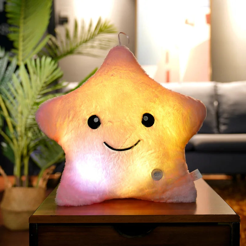 Glowing Star Pillow with Soft LED Light