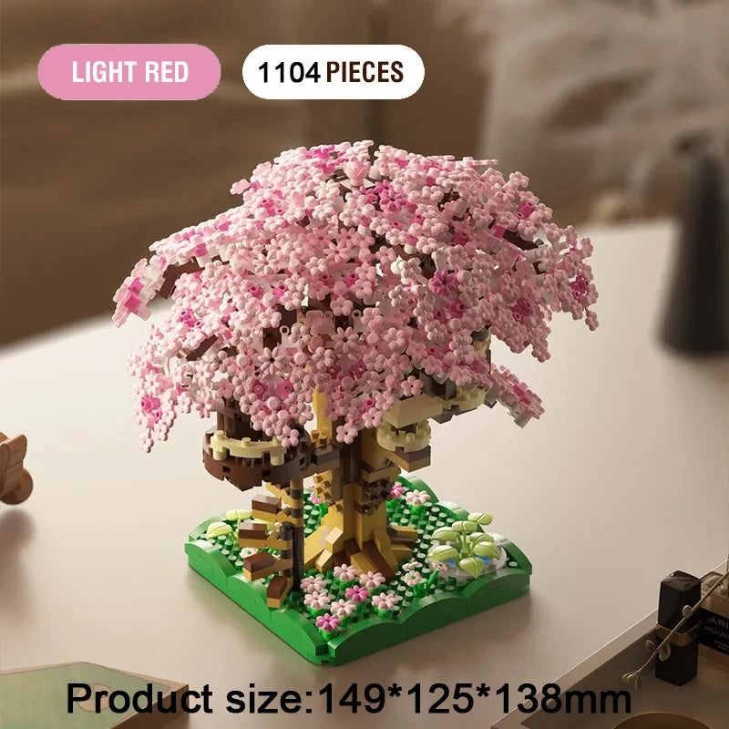 DIY Sakura Cherry Blossom Treehouse Building Kit with Warm Lights