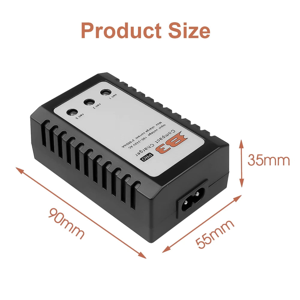 Compact Smart Balance Charger for 2S-3S LiPo Batteries