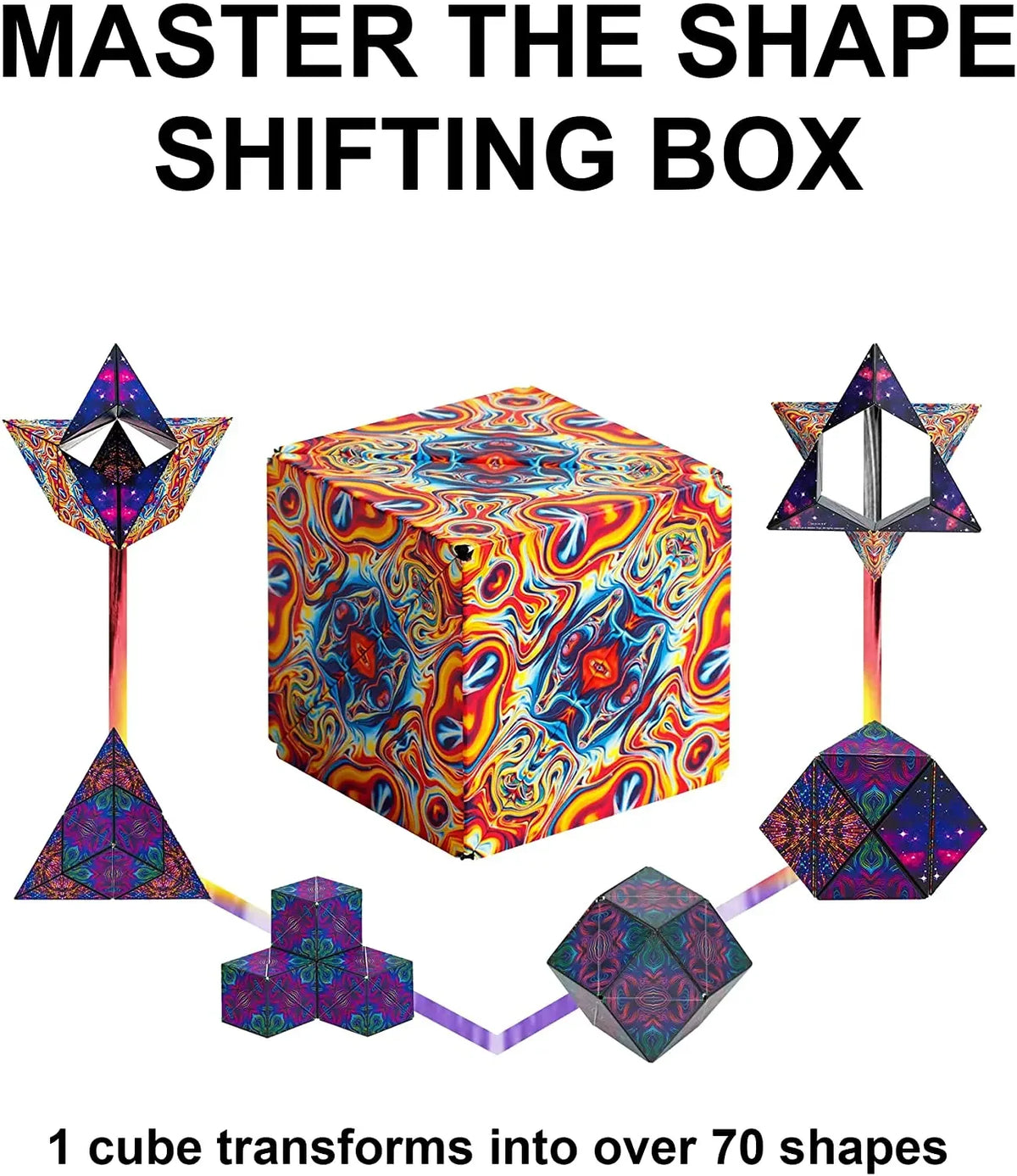 3D Magnetic Fidget Cube – Stress Relief Puzzle Toy
