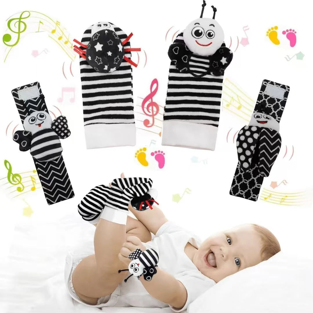 Baby Rattle Sock Toy Set – Soft Sensory & Teething Fun