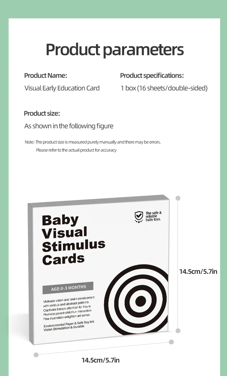 High-Contrast Baby Flash Cards for Visual Development