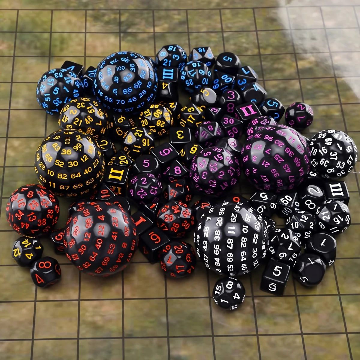 Complete Polyhedral Dice Set for RPG and Tabletop Games