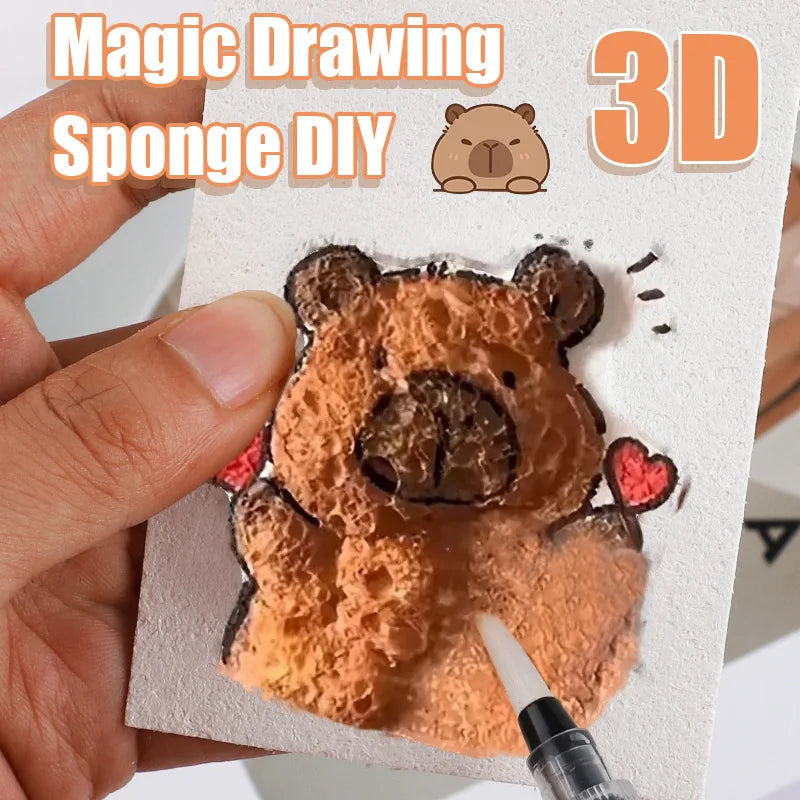 3D Puffy Foam Texture Painting Paper for Kids