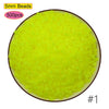 A circular display of 5mm yellow beads, packaged in a brown tray, labeled as item #1.