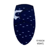 Navy blue cotton newborn swaddle blanket and hat set with white accents