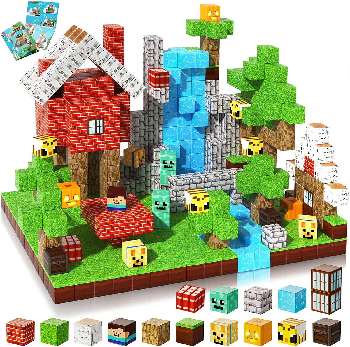 Magnetic Forest House Building Blocks Set