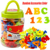 A colorful set of magnetic letters and numbers including ABC and digits 123 for children