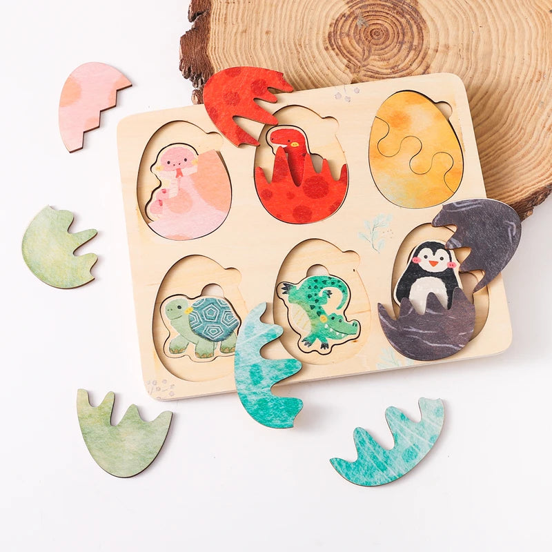 Wooden Vehicle Puzzle Board for Toddlers – Montessori Learning Toy