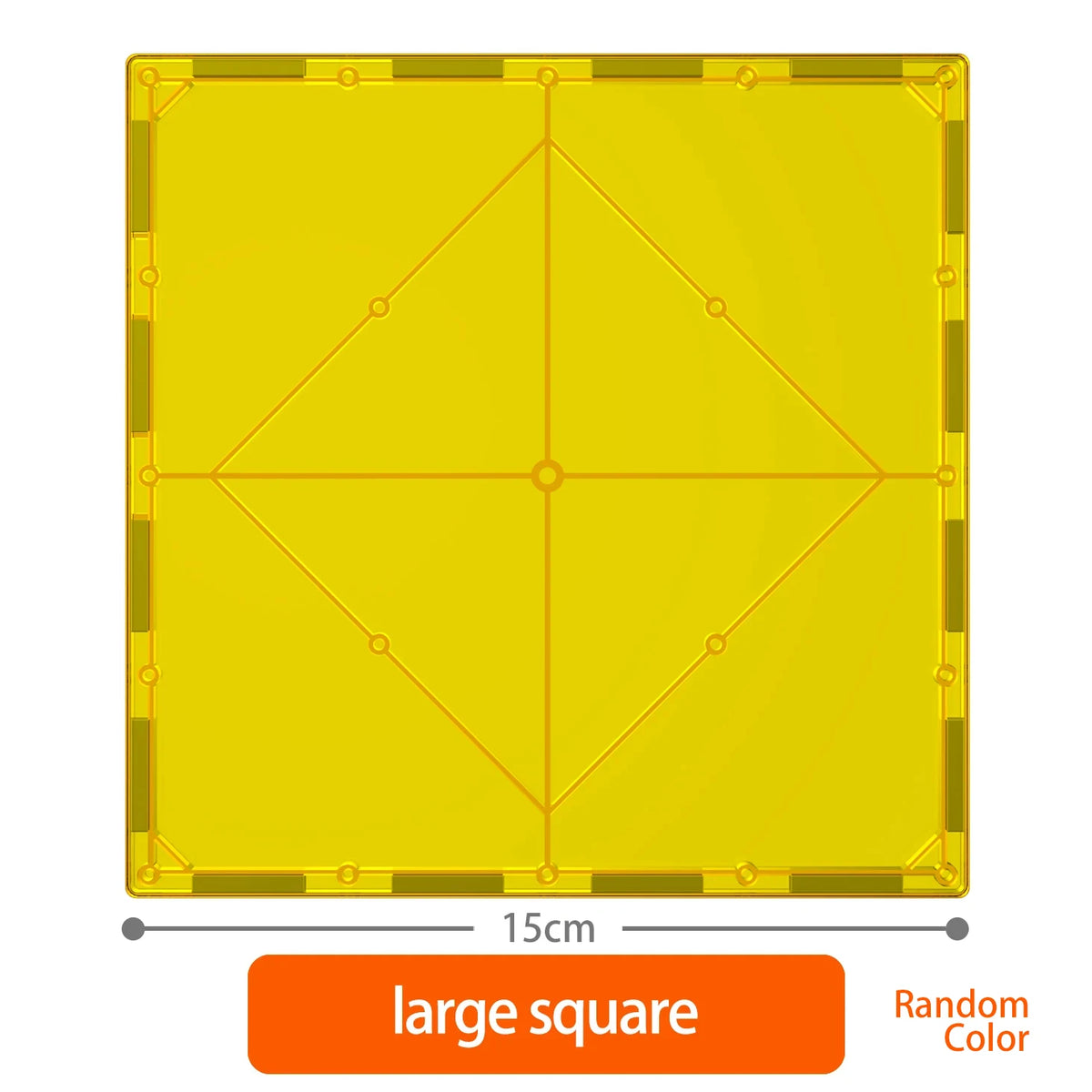 A large square magnetic building blocks set with a yellow color.