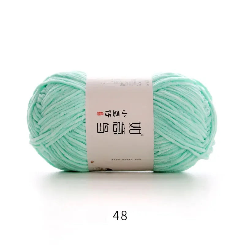 Soft Chenille Yarn for Knitting & Crochet - 50g Ball