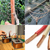 A close-up view of a copper wire coil and a copper brush, showing various forms for DIY projects.