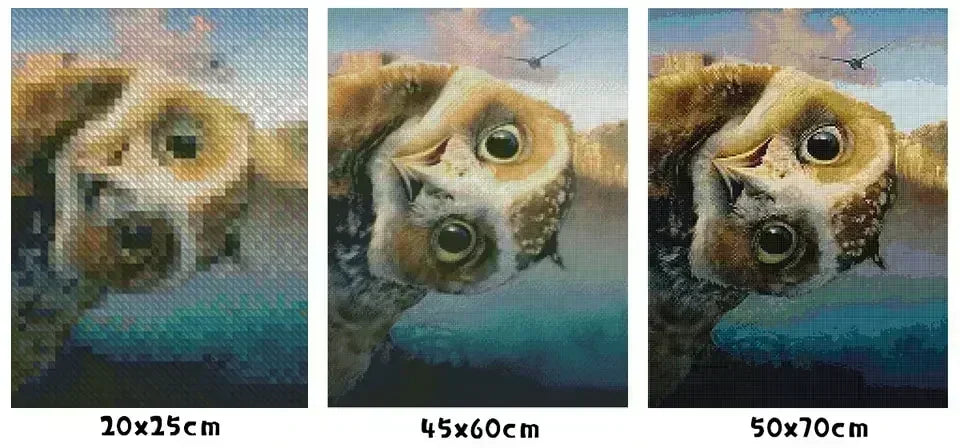 Three examples of a 5D Diamond Painting kit featuring fresh cherries and full drill home art décor in various sizes.