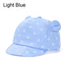 Light blue baby cotton baseball cap with cute rabbit ears