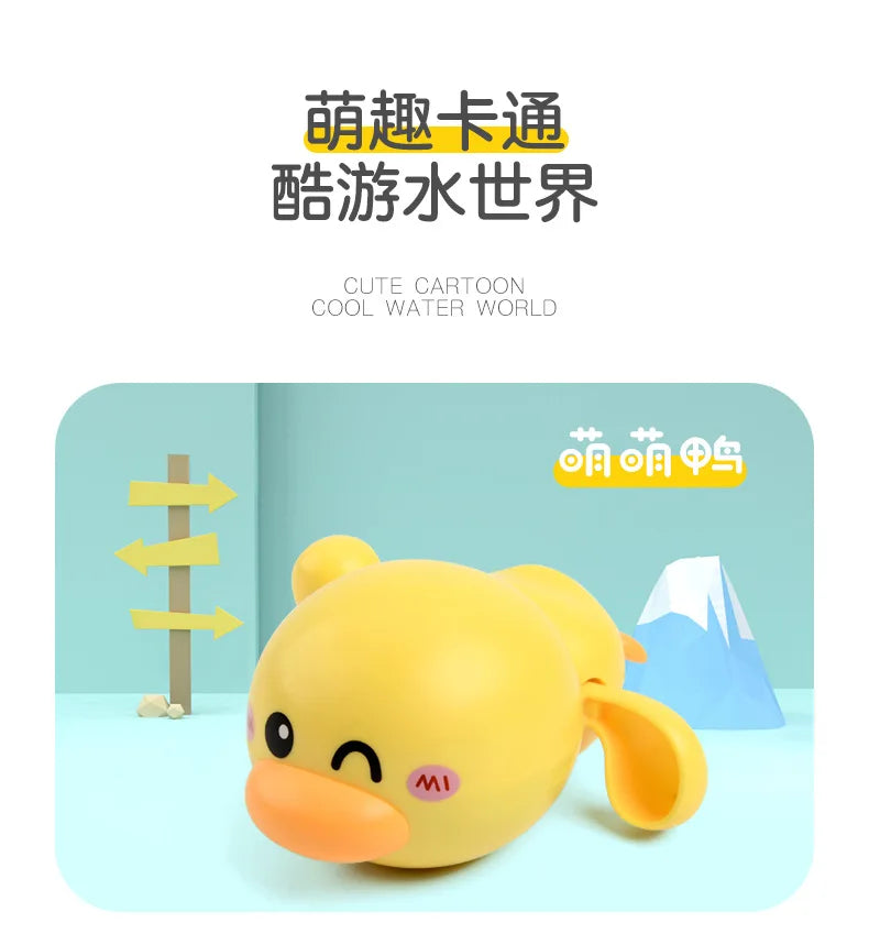 Floating Wind-Up Bath Toys for Toddlers – Cute Animal Clockwork Water Play