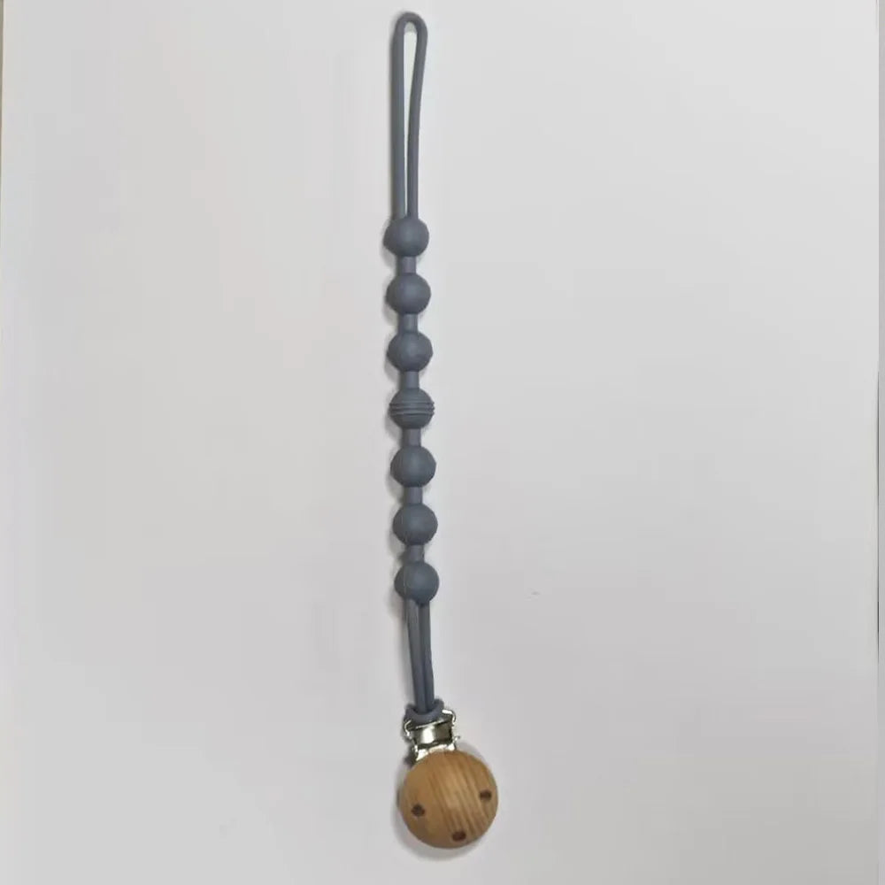 Silicone Baby Pacifier Clip with Teether