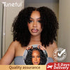 6x5 HD Transparent Lace Front Wig with Pre-Cut Glueless Design, Kinky Curly Human Hair