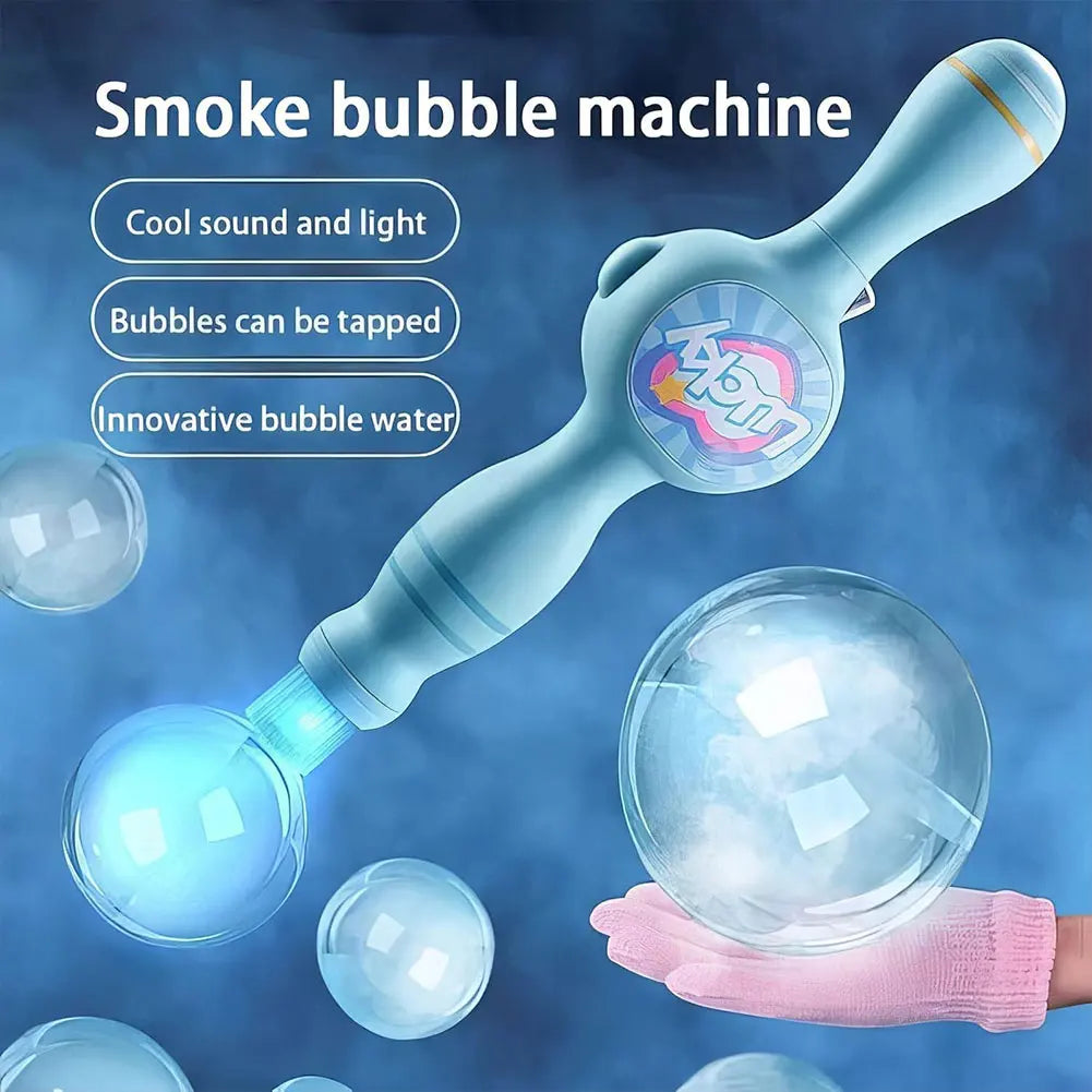 Portable Smoke Bubble Machine with LED Lights
