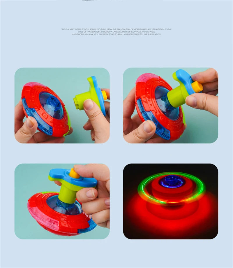 Light-Up Spinning Tops with Flashing Effects