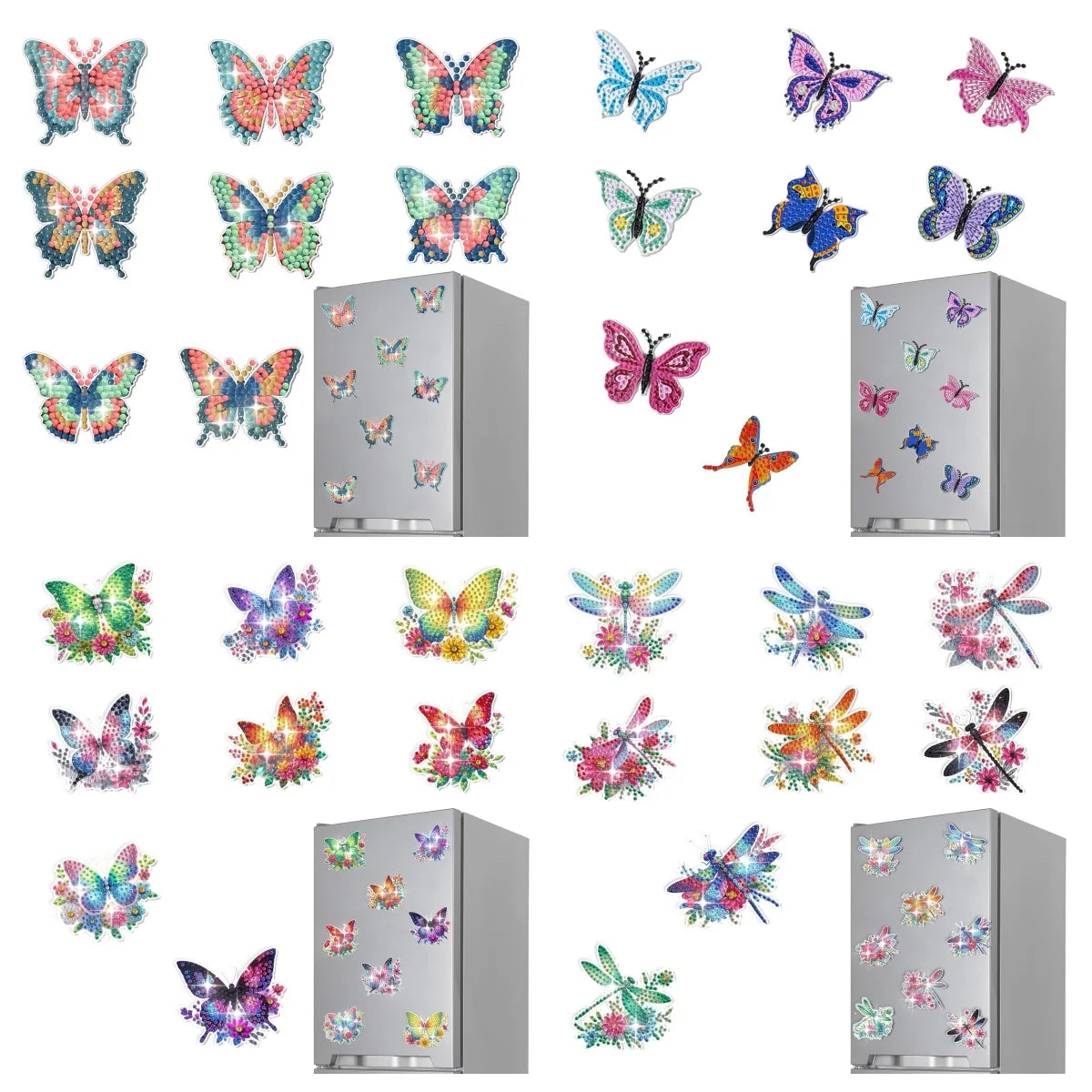 Butterfly Diamond Painting Magnets Kit – 8 Designs