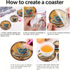 Sparkling Rhinestone Diamond Painting Coaster Set with Holder
