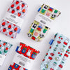 A soft cotton storage bag for Miffy magnetic glasses case in various colorful patterns.
