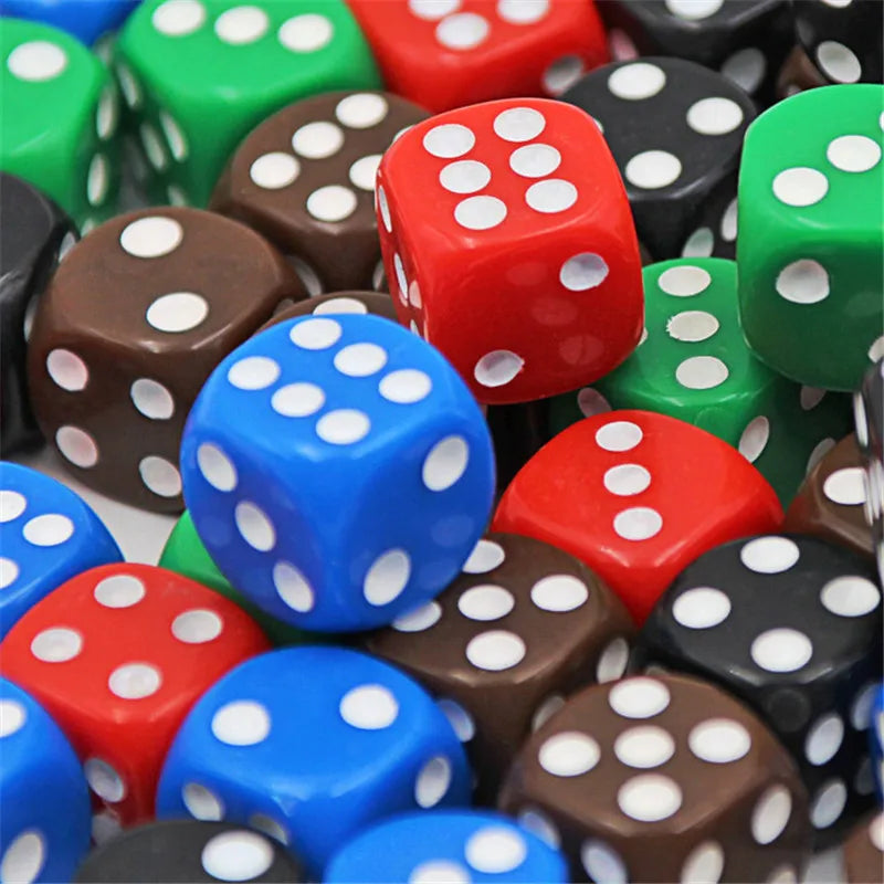 12mm Multicolor Six-Sided Dice Set (10-Pack)