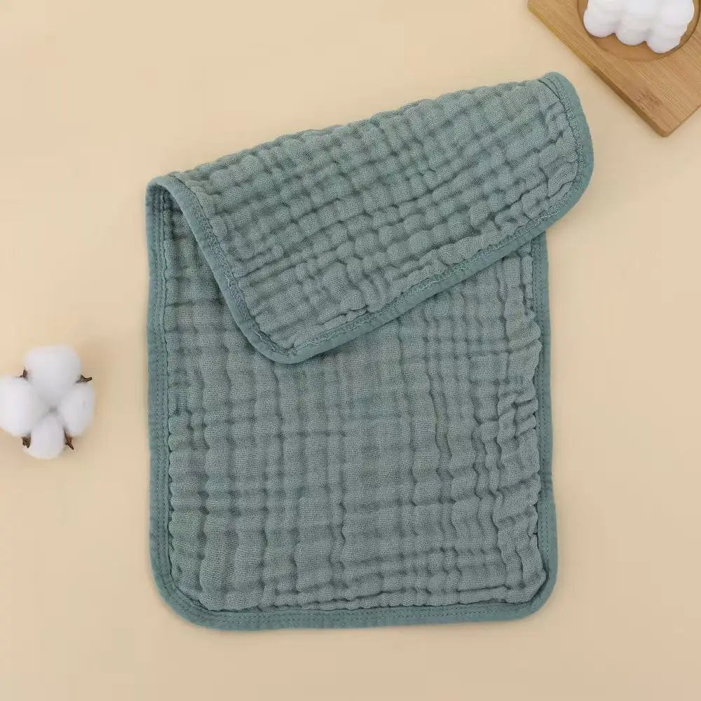 6-Layer Cotton Muslin Baby Burp Cloths (5-Pack)