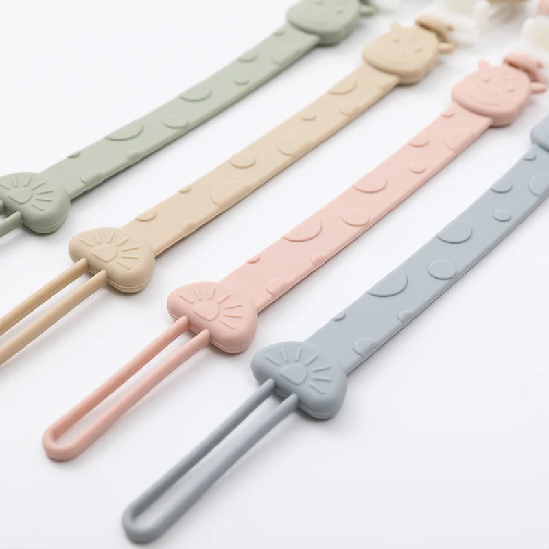 BPA-Free Silicone Pacifier Clips for Babies