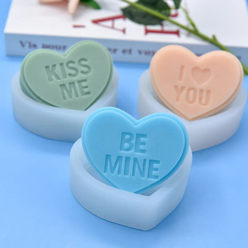 Heart-Shaped Silicone Candle Mold | DIY Soap & Candle Making Kit