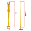 Yellow transparent 8-hole soprano recorder with a cleaning rod shown in a vertical view.