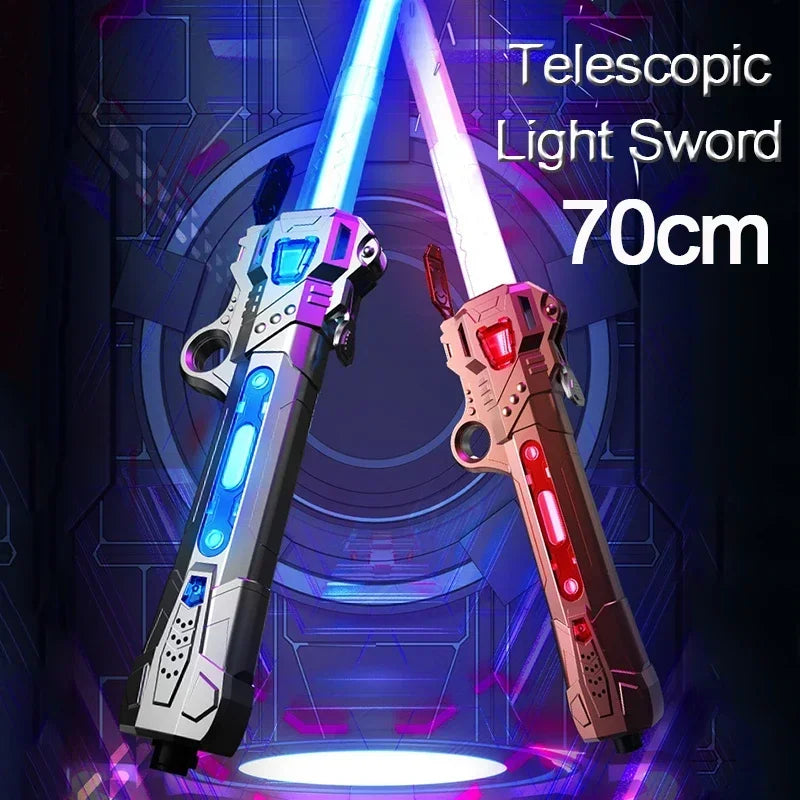 Telescopic Glow Sword with Music & Rotating Lights